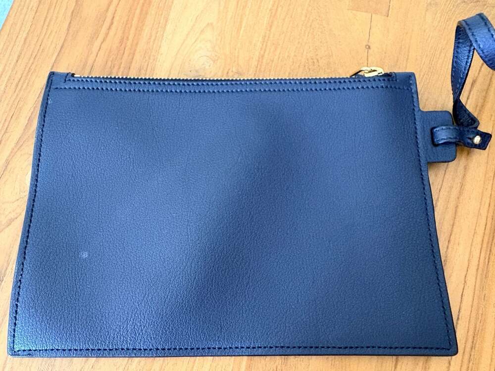 Saint Laurent East West Shopping Tote in Navy Blue Like New - Picture 15 of 16